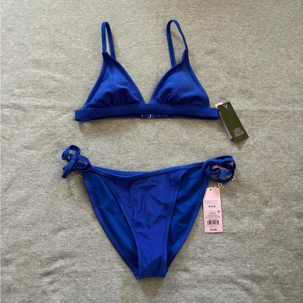 Wild Fable Royal Blue Bikini Set
